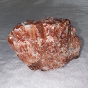 Red and White Crystal Mineral Specimen Display with Felt Pads, 4 x 3‎ in Rock